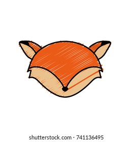 fox head wild cute animal