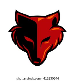 Fox Head Wolf Head Logo