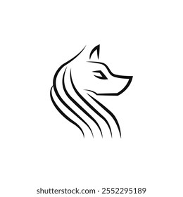 Fox icon. Fox black linear logo. Fox branding icon. Fox vector icon design. Foxes isolated on white background. Animal vector outline. Vector illustration.