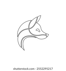 Fox icon. Fox black linear logo. Fox branding icon. Fox vector icon design. Foxes isolated on white background. Animal vector outline. Vector illustration.