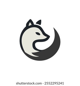 Fox icon. Black fox logo design. Foxes silhouette. Wild animal foxes. Fox brand logo. Elegant fox emblem. Vector illustration.