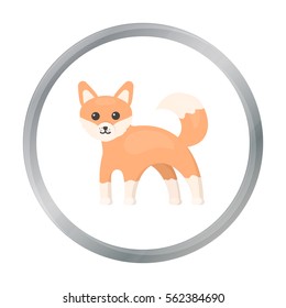 Fox icon cartoon. Singe animal icon from the big animals cartoon.