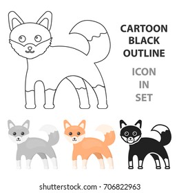 Fox icon cartoon. Singe animal icon from the big animals cartoon.