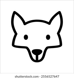 Fox icon, foxes are small to medium sized omnivorous mammals belonging to several genera of the Canidae family