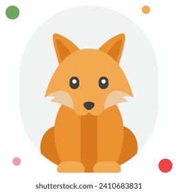 Fox Icon Illustration, for web, app, infographic, etc