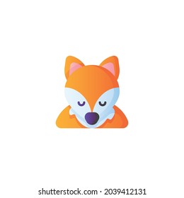 Fox Icon Isolated On White Background