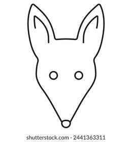 fox icon isolated on white background, vector illustration.