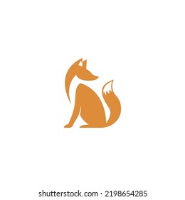 Fox icon logo design illustration template