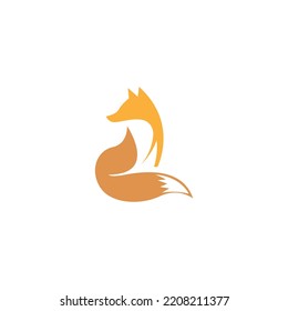 Fox icon logo design illustration