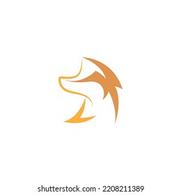 Fox icon logo design illustration