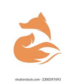 Fox icon logo design illustration