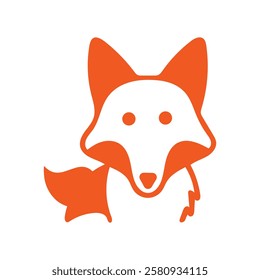 Fox icon logo design illustration and fox logo design concept vector 