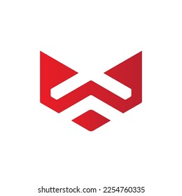 icono de zorro, logotipo para jugadores, icono fuerte en color rojo