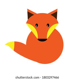 Fox icon, logotype. Vector illustration animal. Emblem wild, forest character.