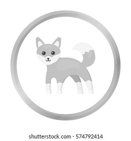 Fox icon monochrome. Singe animal icon from the big animals monochrome.