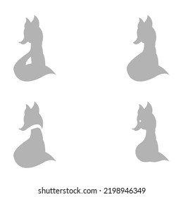 Fuchssymbol auf weißem Hintergrund, Vektorgrafik