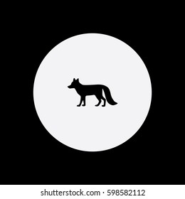 Fox icon silhouette vector illustration

