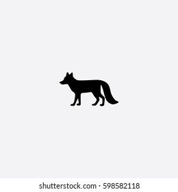 Fox Icon Silhouette Vector Illustration

