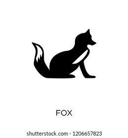 Fox icon. Fox symbol design from Animals collection. Simple element vector illustration on white background.