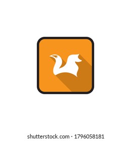 Diseño plano de la plantilla de iconos de Fox