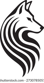 Fox Icon Vektor, Elegant Wild Animal Silhouette Logo Design