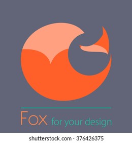 Fox icon - vector illustration. red fox logo