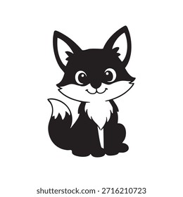 A fox icon vector illustration with a sleek and minimal design, featuring the characteristic bushy tail and pointed ears. Perfect for logos, apps, websites, animal-themed projects, educational materials, and digital or print designs.