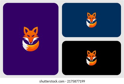 Fox icon vector logo design