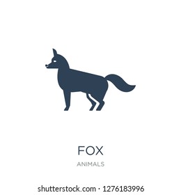 fox icon vector on white background, fox trendy filled icons from Animals  collection, fox vector illustration