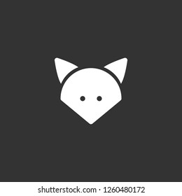 fox icon vector. fox sign on black background. fox icon for web and app