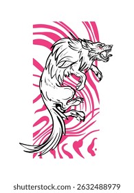 fox illustration with japanese style for kaijune event 
