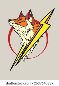fox illustration with japanese style for kaijune event