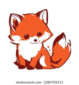 Fox Illustration. Suitable For Web Design, Logo, App