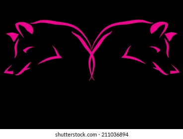 Fox Illustration. Vector