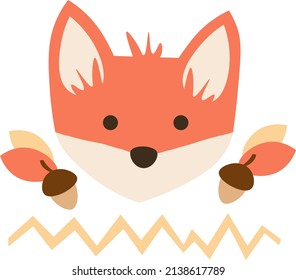 fox illustration vector orange autumn 