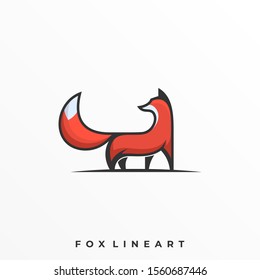 Fox Illustration Vector Template, Suitable for Creative Industry, Multimedia, entertainment, Educations, Shop, and any related business