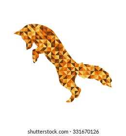 Fox. Isolated object. White background.