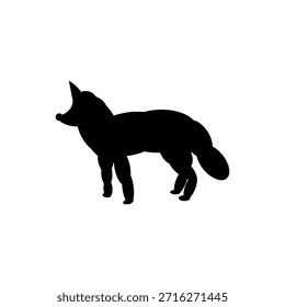 fox isolated on white, fox design vector, wolf head silhouette