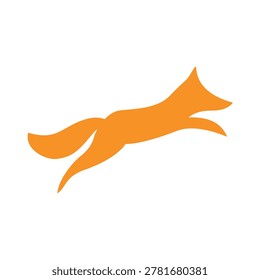 Fox jumping logo design and branding