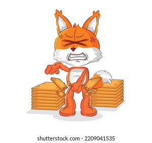 the fox karate mascot. cartoon vector