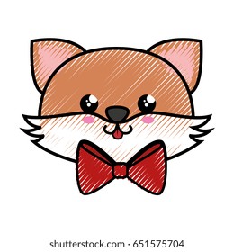 Fox kawaii cartoon