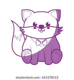 Fox kawaii cartoon