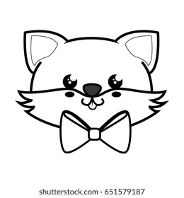 Fox kawaii cartoon