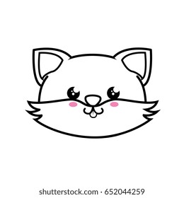 Fox kawaii cartoon