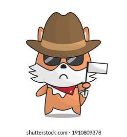 fox kawaii cute mascot design character