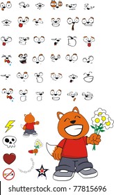 fox kid cartoon in vector format