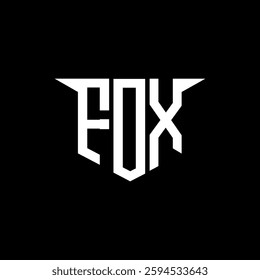 FOX letter logo design with white background in illustrator, vector logo modern alphabet font overlap style, calligraphy designs for logo, Poster, Invitation, etc.