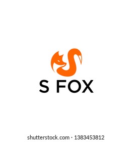 Fox and Letter S 
creative logo design inspiration Vector illustration EPS 10