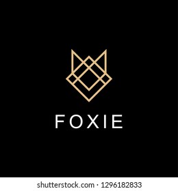 fox line abstract logo design