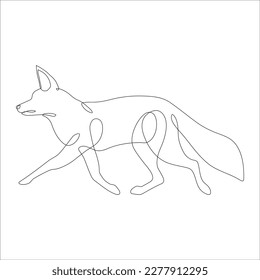 Fox in line art